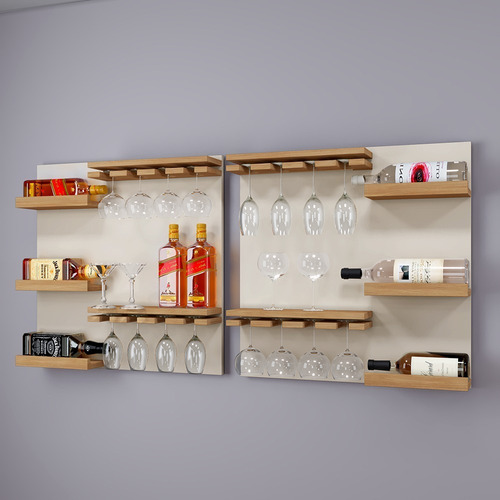 2 Adegas Vinho Barzinho Grande Decoração Bebidas 100% Mdf