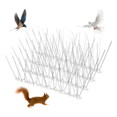 20pzs Púas Para Aves Picos Para Anti Palomas Pájaros Acero Inoxidable Repelente Disuasorio de Pájaros Pinchos Duradero De Palomas Transparente Para Valla Balcón Jardín Exterior Cobertura 5M | MercadoLibre
