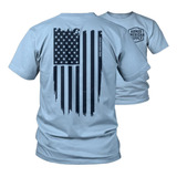 Molon Labe Ghost Flag - Pro 2nd Enmienda - Playera Azul (2x