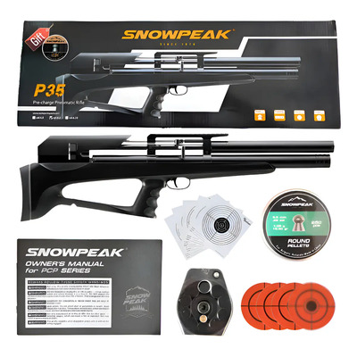 Rifle PCP Snowpeak P35 Cal. 0.22 mm Semiautomático Negro Con Magazine | Envío gratis