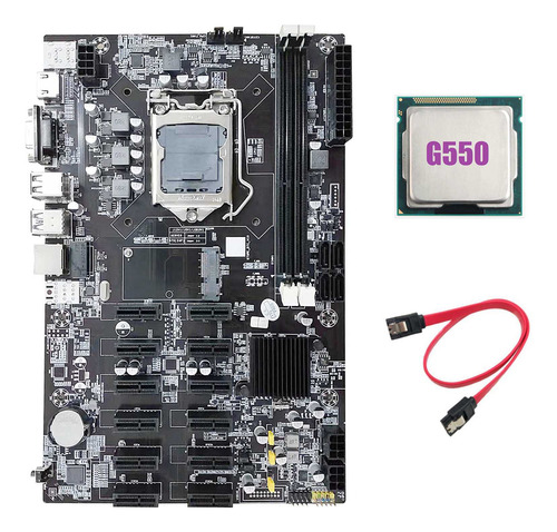 Placa Base B75 12 Pcie Eth Mining Y Cable De Cpu G550 Lga115