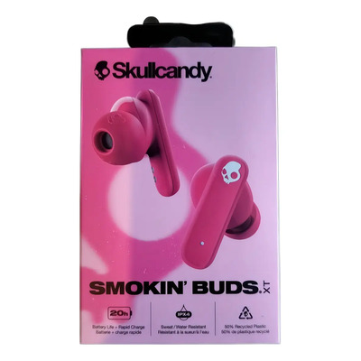 Audífonos In-Ear Skullcandy Smokin’ Buds TWS Bluetooth 5.1 con Micrófono y Resistencia IPX4 Color Pink Glow | Meses sin interés
