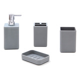 Organiza Tu Baño Set X4 Accesorios Rectangular Plástico Vgo