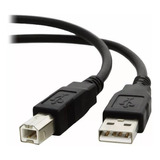 Cable Impresora Usb 3 Metros Multifunción Pc A/b 2.0 Noga E Color Negro