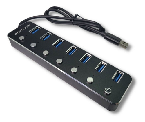 Zapatilla Prolongador 7 Puertos Usb Hub 3.0 O6