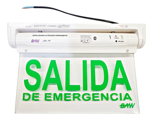 Cartel Led Luminoso Señalización Salida De Emergencia Baw