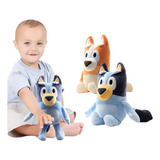 2 Piezas Bluey Familia Bluey Bingo Papá Mamá Muñeco Peluche