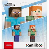 Steve Alex Minecraft 2 Pack Amiibo