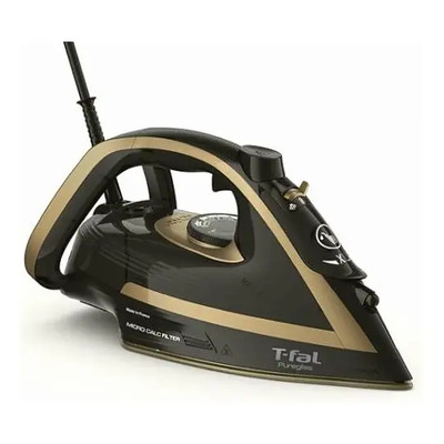 Plancha De Vapor Puregliss Black And Gold Anti-calc T-fal FV8064 | Envío gratis
