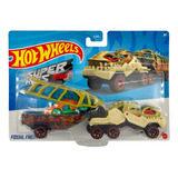 1:64  Hot Wheels Dino Trailer Super Rins A Escala Real