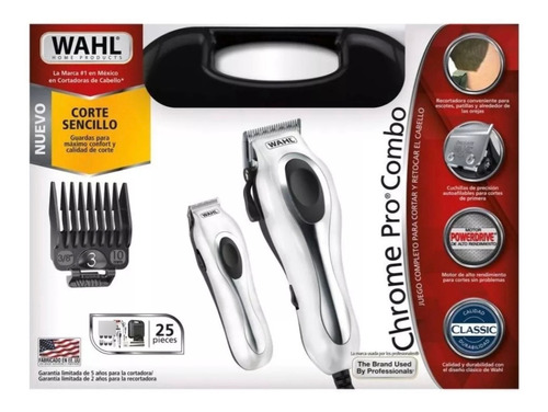 Maquina Para Cortar Cabello Wahl 79650 100mx 25 Piezas