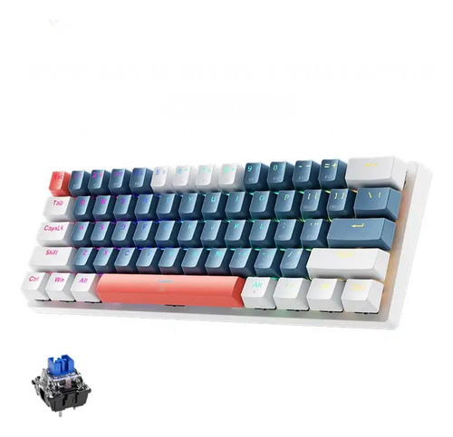 Teclado Mecânico Machenike K500-b61 C/ Fio - Switch Blue