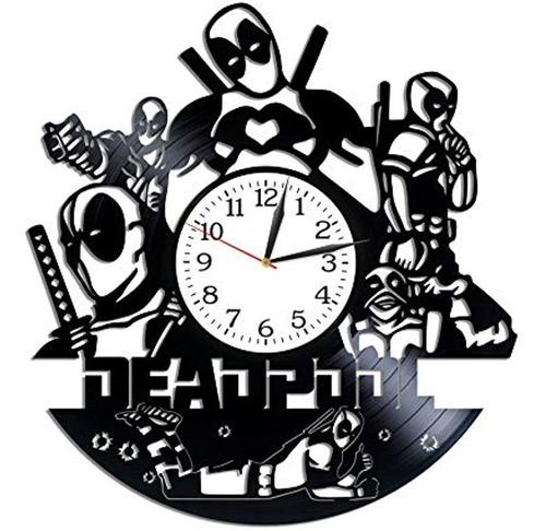 Kovides Marvel Comics Regalo Deadpool Reloj Lp Vinilo Retro 