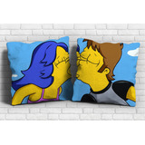 Almohadon 33*33 Simpsons Pareja Lote X 10