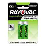 Kit Com 8 Pilhas Recarregável Rayovac Aa 1350mah