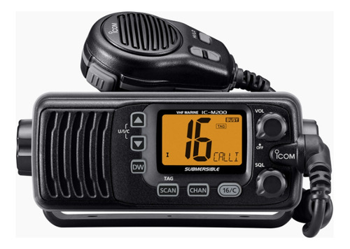 Rádio Icom Ic-m200 Vhf Maritimo Submersível Tx Rx Náutico