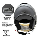 Casco Para Moto Abierto Certificado Con Mica Transparente