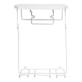 Porta Bolsas Para Basura Metal Blanco