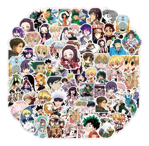 Stickers Pegatinas Mix Anime Jujutsu Inuyasha Kimetsu
