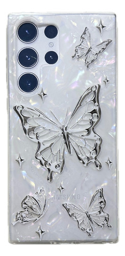 Funda Diseño Perla Mariposa Para Samsung Galaxy S22 Ultra