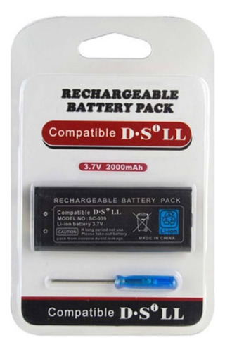 Batería Pila Recargable Compatible Con Nintendo Dsi Xl 2000 