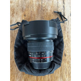 Lente Rokinon 8mm F 3.5 Para Nikon Como Nuevo