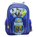 Mochila Escolar Afa Selección Argentina Gloria Eterna Af021 Color Celeste Diseño De La Tela Liso