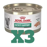 03 Lata Felino Royal Canin Gato * Satiety Support * 145g