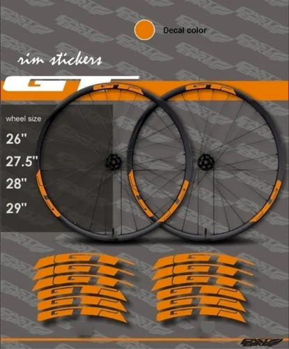 Gt Sticker Para Rines De Bicicleta Mtb Downhill