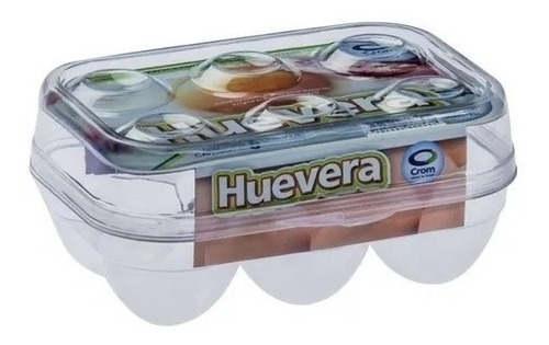 Huevera Plastica Crom Organizador Media Docena De Huevos