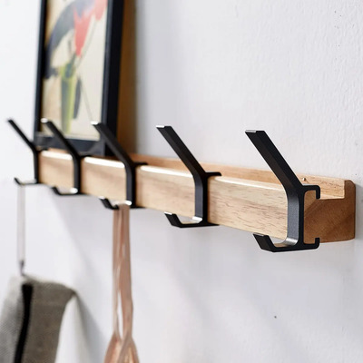 Ds Perchero De Pared De Aluminio De 38 Cm Con 5 Ganchos Dskj