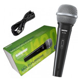 Microfone Shure Sv100-w Dinâmico  Cardióide Preto/prateado