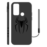 Carcasa Silicona De Spiderman Araña Para Motorola + Correas