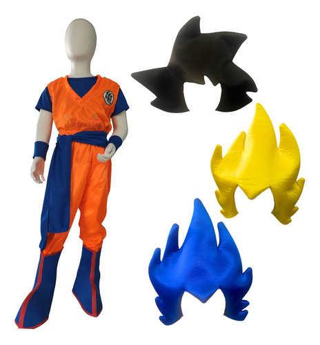 Disfraz Goku Sayayin Peluca Super Saiyajin Tipo Dragon Ball Z Cosplay Kakaroto 