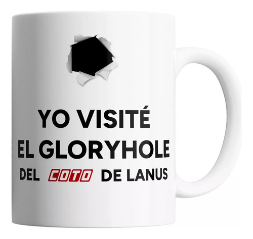 Taza De Ceramica - Gloryhole Coto Lanus