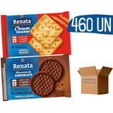 Biscoito Sache Chocolate Cream Cracker Renata Atacado 460 Un