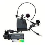Kit Microfone Vhf Auricular Headset Sem Fio Lapela Co11
