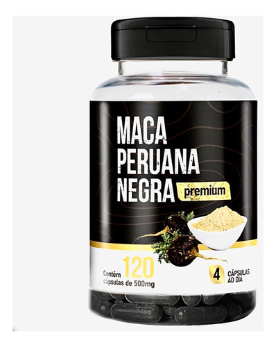 Maca Peruana Black Premium 500mg - 120 Cápsulas