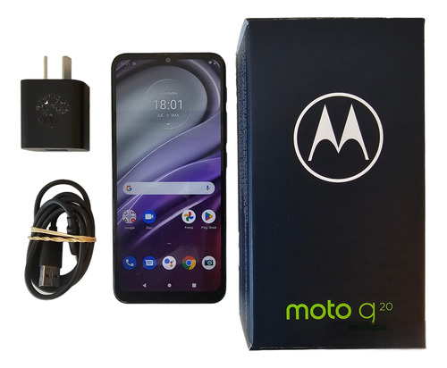 Motorola G20 64 Gb 4 Gb Ram Azul + Cable Y Cargador Y Caja