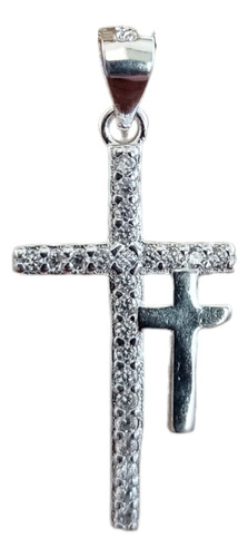 Cruces De Plata 925, Grande Y Pequeña  Incluye Cadena 