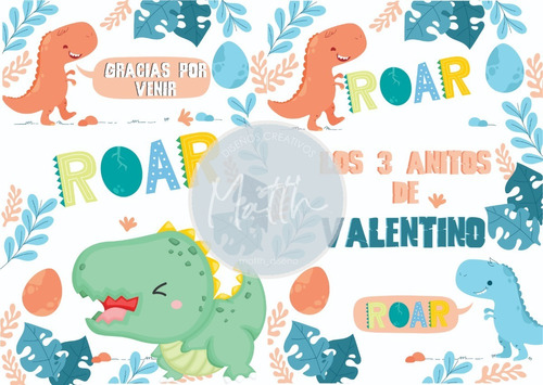 20 Libros Para Pintar Personalizado Dinosaurios