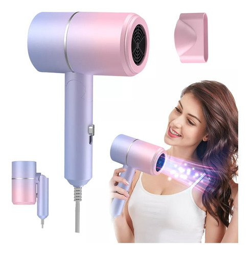 Secadora Cabello Muje Profesional Plegable Rosa Pelo 1800w