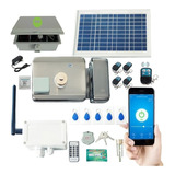 Chapa Cerradura Electrica Rfid Wifi Rf Respaldo Solar App