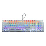 Game Factor Kbg400-wh-rd Teclado Gamer Mecanico Switches Kred Rainbow Rgb Anto-ghosting   