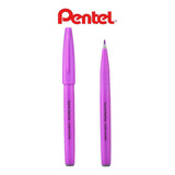 Pentel Caneta Brush Sign Pen Cor Lilás 1 Unidade