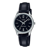 Reloj Casio Ltp-v005l-1b Para Dama Negro Negro