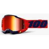 Gafas De Motocross 100% Accuri 2 Kearny, Rojo Y Azul