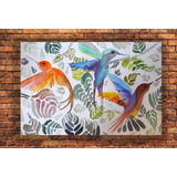 Cuadro 20x30cm Pajaro Colibri Ave Naturaleza Colores M3