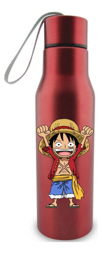 Termo One Piece Botilito Botella Aluminio Rojo 650 Ml 