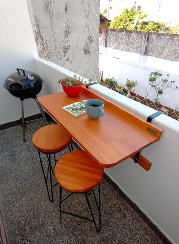 Barra Balcon Slim  Fija Y Desmontable 80 X 35 Cm Decolibries